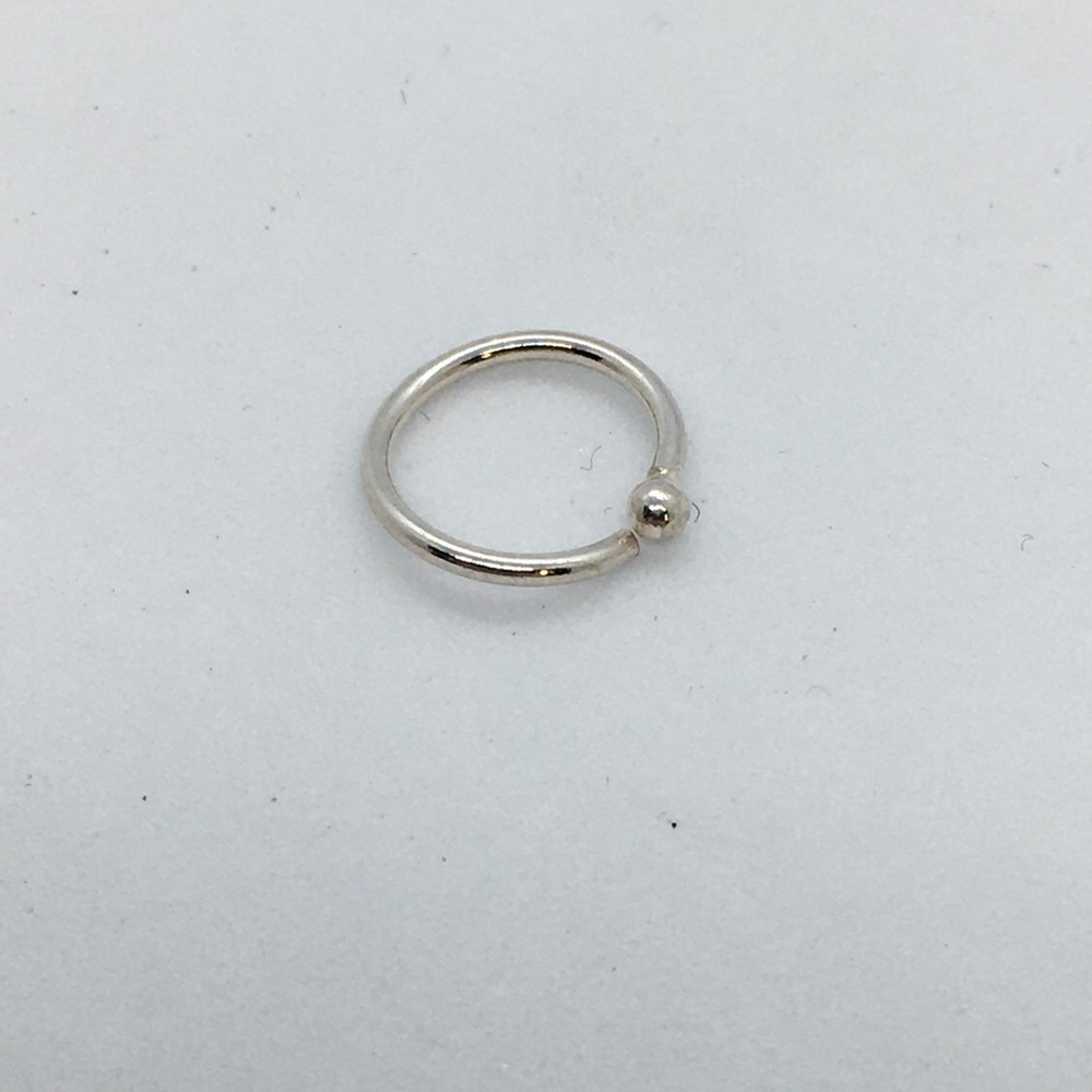Sterling silver nose ring
